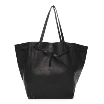 CELINE Soft Grained Calfskin Small Belt Cabas Phantom Black