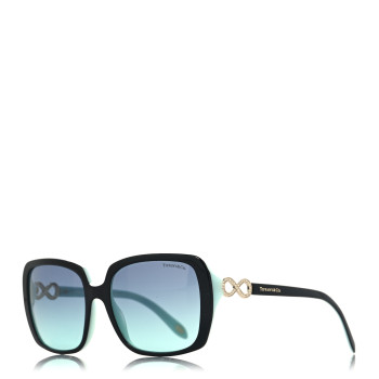 TIFFANY Crystal TF4110-B Square Infiniti Sunglasses Black Blue