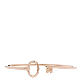 TIFFANY 18K Rose Gold Keys Wire Bracelet