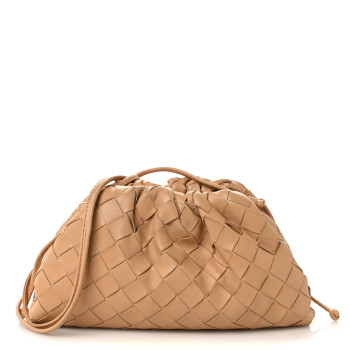 BOTTEGA VENETA Nappa Intrecciato The Mini Pouch Almond