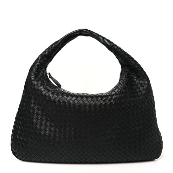 BOTTEGA VENETA Nappa Intrecciato Large Veneta Hobo Black