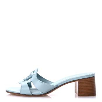 LOUIS VUITTON Calfskin LV Isola Mules 38 Teal