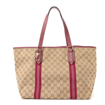 GUCCI Monogram Large Jolicoeur Tote Pink