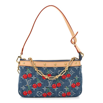 LOUIS VUITTON LV X TM Monogram Denim Cerises Pochette Accessories