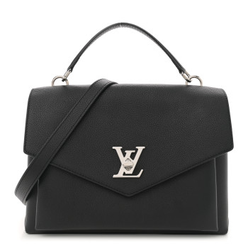 LOUIS VUITTON Soft Calfskin My Lockme Top Handle Black