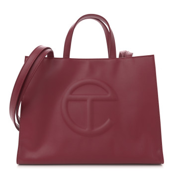 TELFAR Vegan Leather Medium Shopping Bag Oxblood
