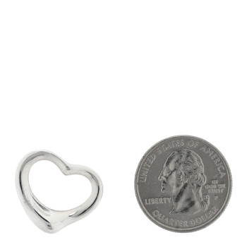 TIFFANY Sterling Silver 22mm Elsa Peretti Open Heart Pendant
