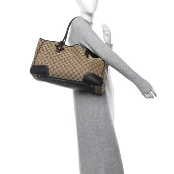 GUCCI Monogram Large Princy Tote Dark Brown