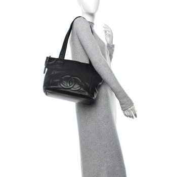 CHANEL Caviar CC Shopper Tote Black