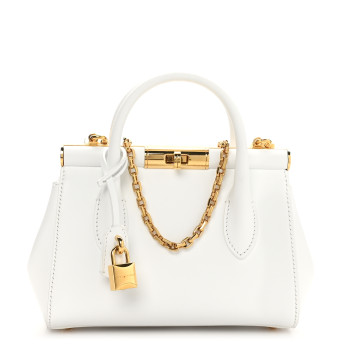 DOLCE & GABBANA Vitello Mini Marlene Day Bag White