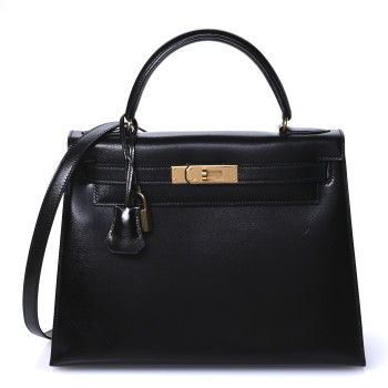 HERMES Box Kelly Sellier 28 Black