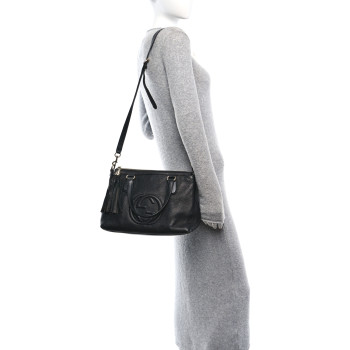 GUCCI Cellarius Calfskin Small Soho Top Handle Satchel Black