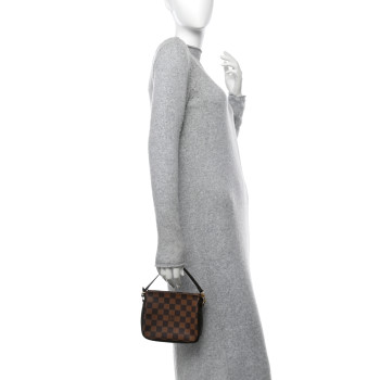 LOUIS VUITTON Damier Ebene Trousse Make Up Bag Pochette