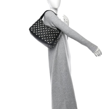 KHAITE Pebbled Sport Calfskin Studded Elena Black