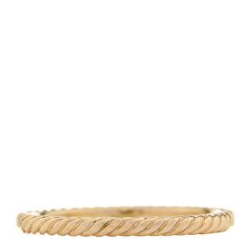 DAVID YURMAN 18K Yellow Gold 2mm Cable Classics Band Ring 55 7.25