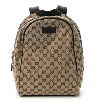 GUCCI Monogram Travel Backpack Dark Brown