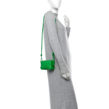 BOTTEGA VENETA Nappa Intrecciato Candy Loop Camera Bag Parakeet