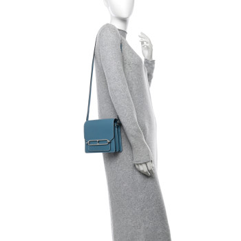 HERMES Evercolor Mini Sac Roulis New Blue Jean