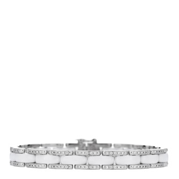 CHANEL 18K White Gold Diamond Ceramic Ultra Bracelet White CHANEL 18K White Gold Diamond Ceramic Ultra Bracelet White
