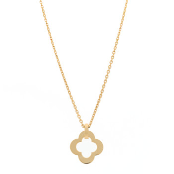 VAN CLEEF & ARPELS 18K Yellow Gold Byzantine Alhambra Pendant Necklace