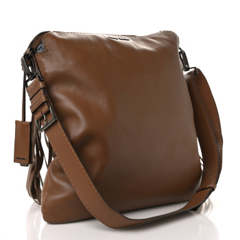 MIU MIU City Calf Fringe Hobo Cannella