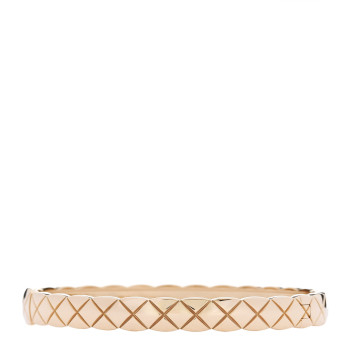 CHANEL 18K Beige Gold Coco Crush Bangle Bracelet M