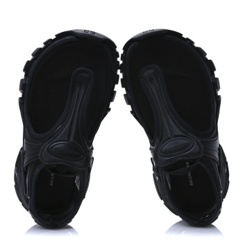 BALENCIAGA Neoprene Rubber Thong Sandals 37 Black
