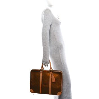 LOUIS VUITTON Vernis Vandam Briefcase Bronze