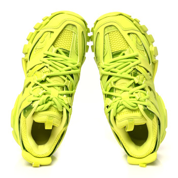 BALENCIAGA Mesh Rubber Mens Track Sneakers 41 Acid Lime
