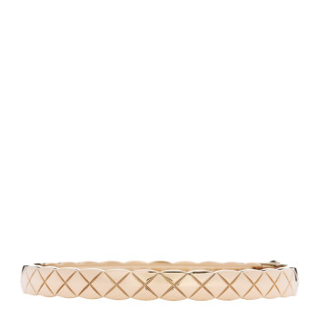 CHANEL 18K Beige Gold Coco Crush Bangle Bracelet M