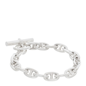 HERMES Sterling Silver MM Chaine d'Ancre Bracelet