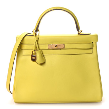 HERMES Evercolor Kelly Retourne 28 Lime