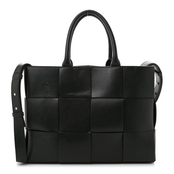 BOTTEGA VENETA Nappa Maxi Intreccio Small Arco East West Tote Dark Green