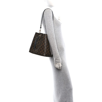 LOUIS VUITTON Monogram Neonoe MM Black
