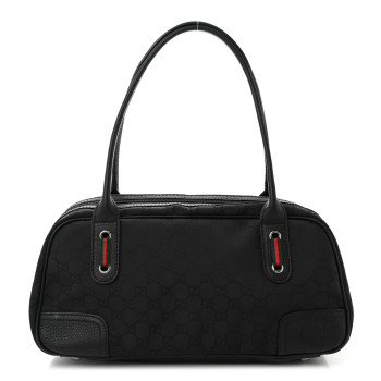 GUCCI Canvas Monogram Web Princy Boston Black