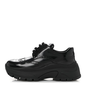 PRADA Spazzolato Rois Brogue 55mm Derby Sneakers 39.5 Black