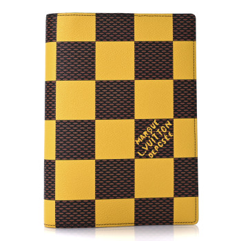LOUIS VUITTON Damier Pop Auguste Notebook Cover Yellow