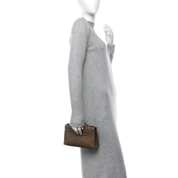 HERMES Swift Kelly Pochette Clutch Etoupe