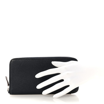 HERMES Epsom Silk'In Wallet Bleu Indigo Rouge De Coeur