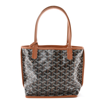 GOYARD Goyardine Reversible Mini Anjou Black Gold