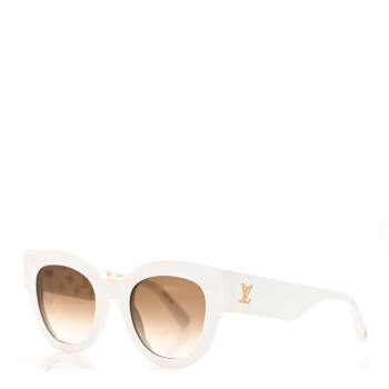 LOUIS VUITTON Acetate Sunglasses Z1462W White