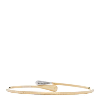 MARCO BICEGO 18K Yellow White Gold Diamond Lucia Bangle Bracelet
