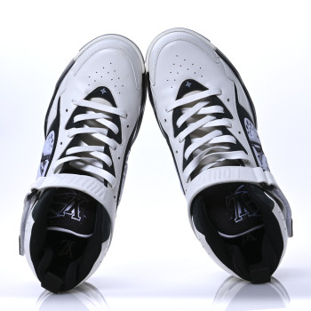 LOUIS VUITTON Calfskin Mens LV Trainer 2 Sneaker 10 White
