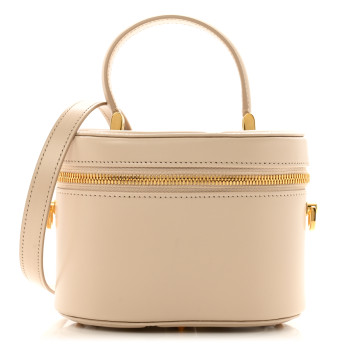 CHRISTIAN DIOR Calfskin CD Signature Vanity Caramel Beige