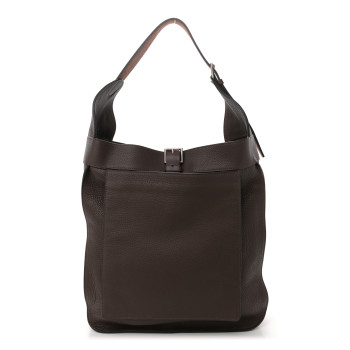 HERMES Taurillon Clemence Marwari GM Chocolate