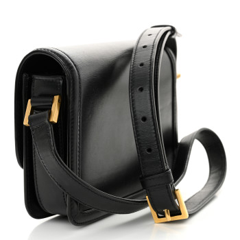 SAINT LAURENT Smooth Calfskin Small Solferino Satchel Black