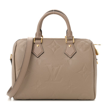 LOUIS VUITTON Empreinte Monogram Giant Speedy Bandouliere 25 Tourterelle