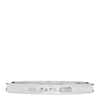 TIFFANY Sterling Silver Narrow 1837 Bangle Bracelet