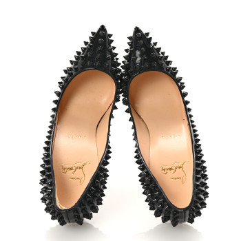 CHRISTIAN LOUBOUTIN Patent Pigalle Spikes 120 Pumps 36.5 Black