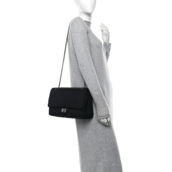 CHANEL Jersey Quilted 2.55 Reissue 227 Double Flap Black